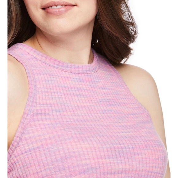 Size XL Paisley Sky Pink Heathered Maternity Side Ruched Dress - Picture 4 of 9